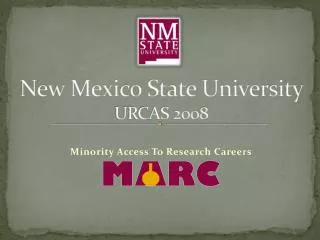 New Mexico State University URCAS 2008