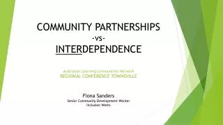 Fiona Sanders Senior Community Development Worker Inclusion Works