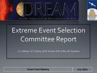Extreme Event Selection Committee Report