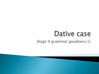 Dative case