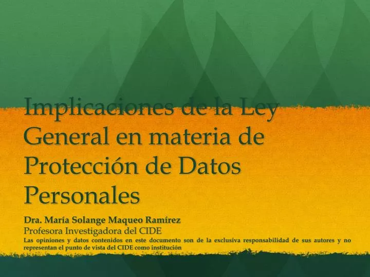 implicaciones de la ley general en materia de protecci n de datos personales