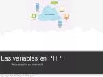 Las variables en PHP - slide 1
