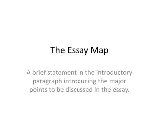 The Essay Map