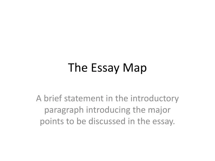 the essay map