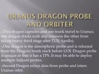 Uranus Dragon probe and orbiter