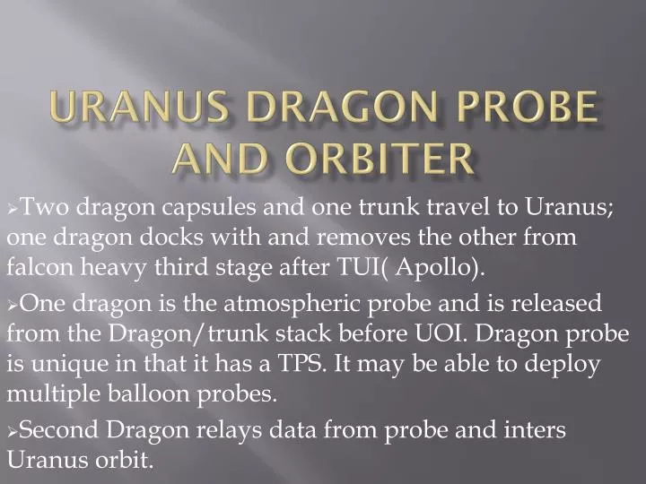 uranus dragon probe and orbiter