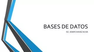 bases de datos