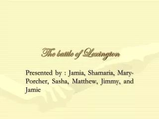 The battle of Lexington
