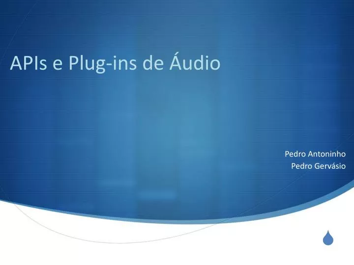 apis e plug ins de udio