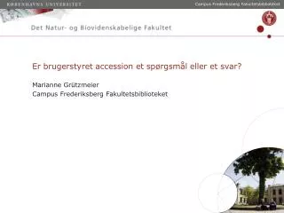 er brugerstyret accession et sp rgsm l eller et svar