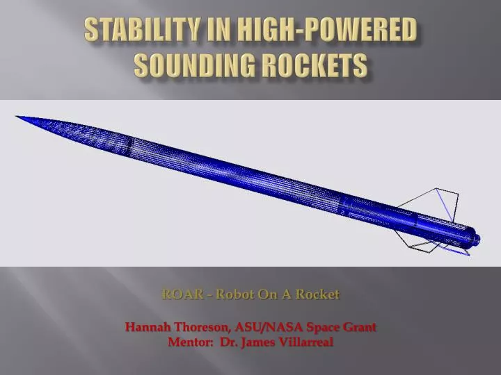 stability in high powered sounding rockets