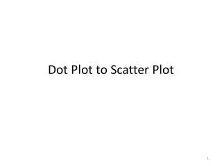 Dot Plot to Scatter Plot