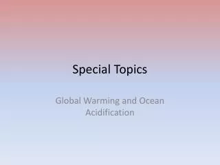 special topics