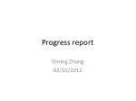 Progress report - slide 1