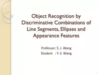 Professor: S. J. Wang Student : Y. S. Wang