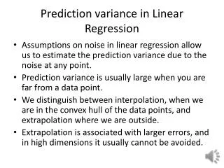 Prediction variance in Linear Regression