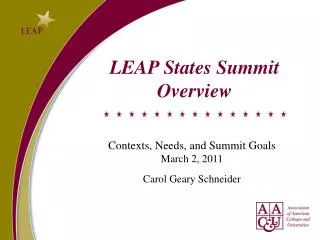 LEAP States Summit Overview