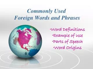 Commonly Used Foreign Words and Phrases