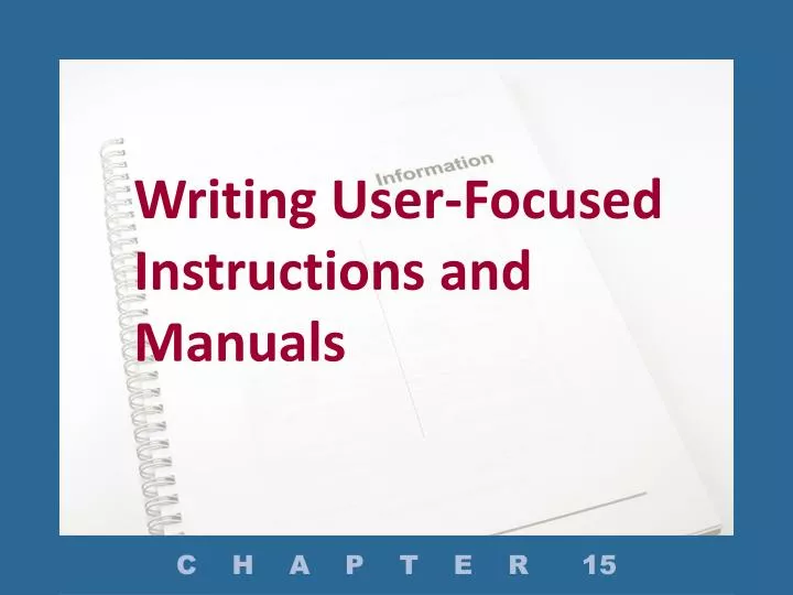 writing user focused instructions and manuals