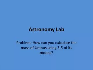 Astronomy Lab