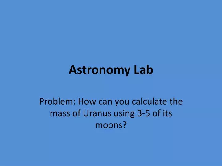 astronomy lab