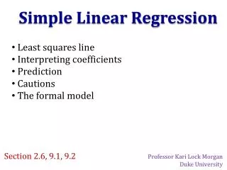 Simple Linear Regression