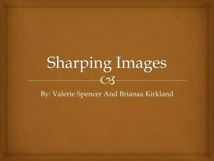 sharping images