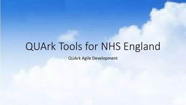 quark tools for nhs england