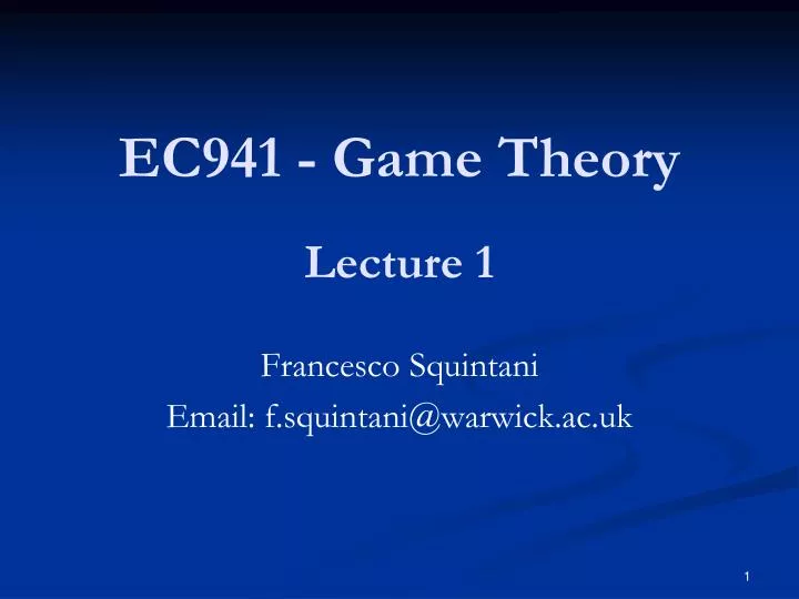 ec941 game theory