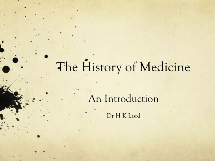 the history of medicine