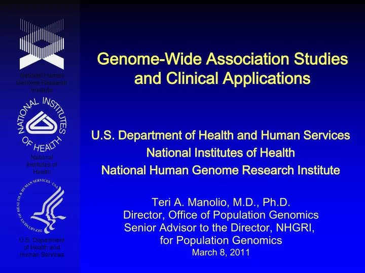 genome wide association studies and clinical applications