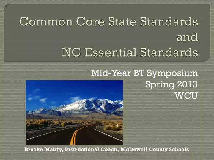 common core state standards and nc essential standards
