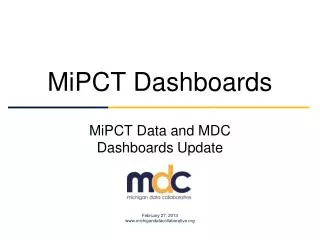 MiPCT Dashboards