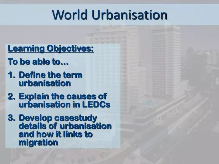 world urbanisation