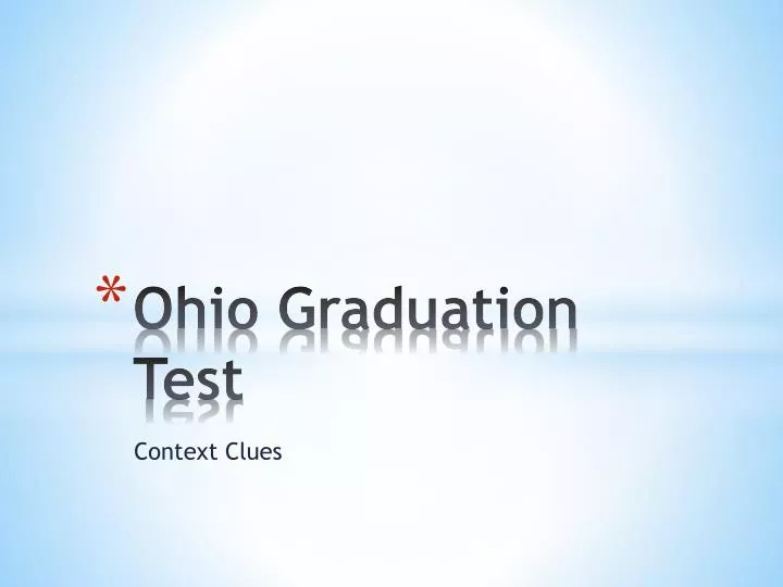 ohio graduation test