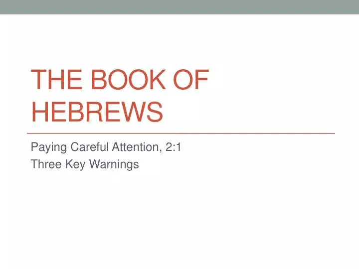 the book of hebrews