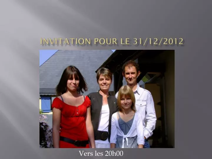 invitation pour le 31 12 2012