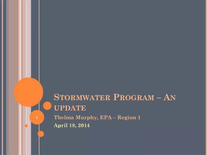 stormwater program an update