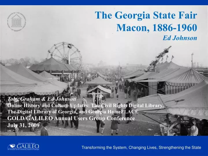 the georgia state fair macon 1886 1960 ed johnson