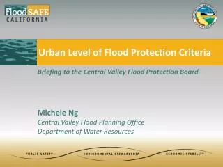 Urban Level of Flood Protection Criteria