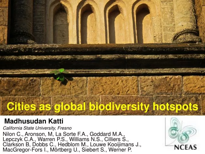 cities as global biodiversity hotspots