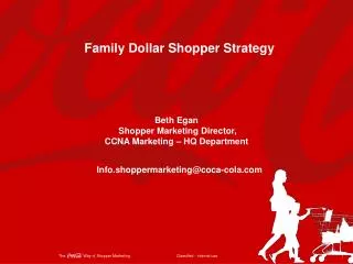 Family Dollar Shopper Strategy