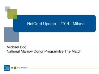 NetCord Update – 2014 - Milano