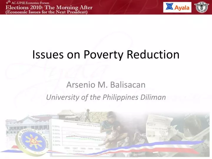 issues on poverty reduction