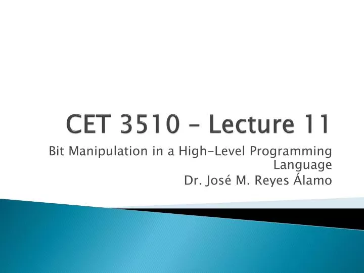 cet 3510 lecture 11