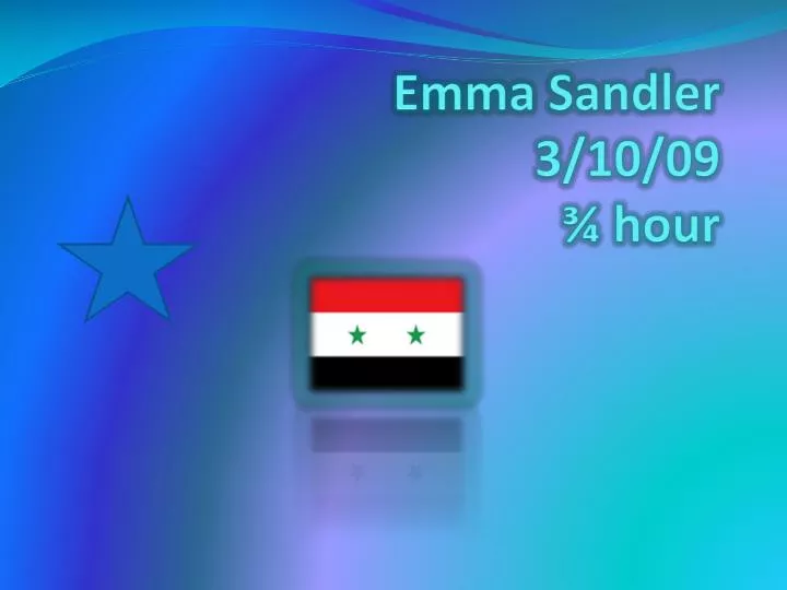 emma sandler 3 10 09 hour
