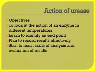 Action of urease