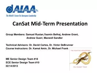 CanSat Mid-Term Presentation