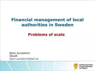 Financial management of local authorities in Sweden