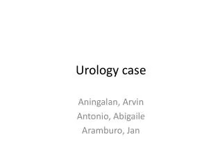 Urology case